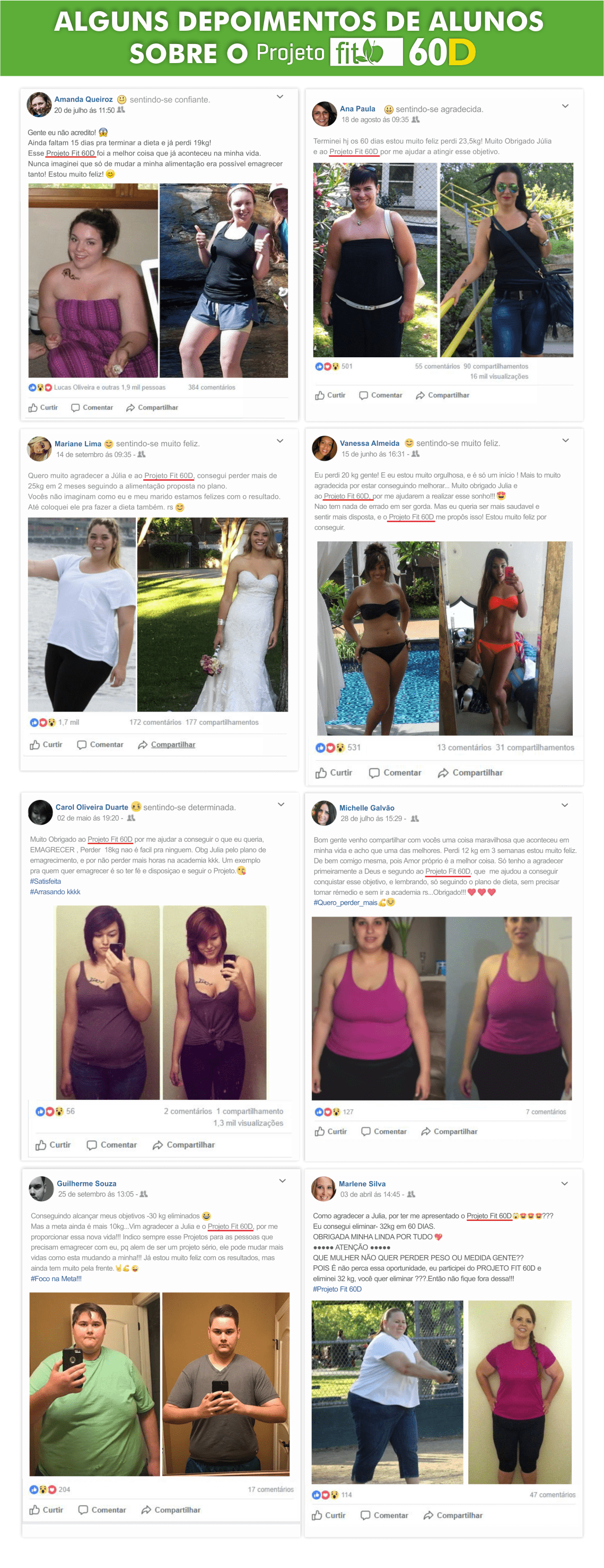 depoimentos projeto fit 60d
